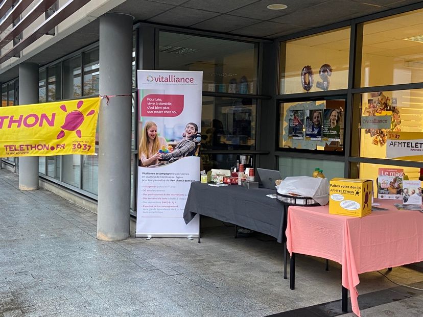 Stand Vitalliance à l'occasion de la journée de mobilisation pour le Téléthon