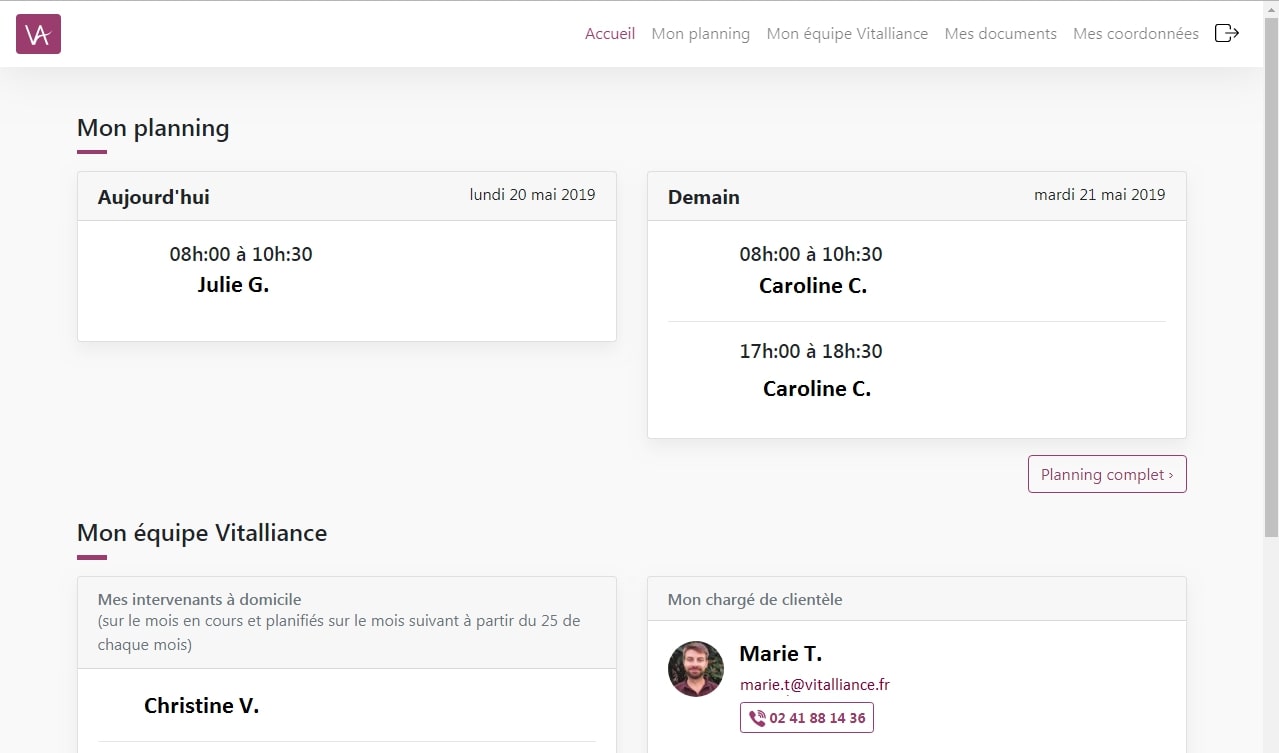 Vitalliance met en ligne son nouvel Espace Client