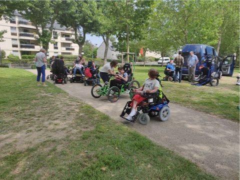 test fauteuil tout terrain quadrix, Nantes, Angers et Tours