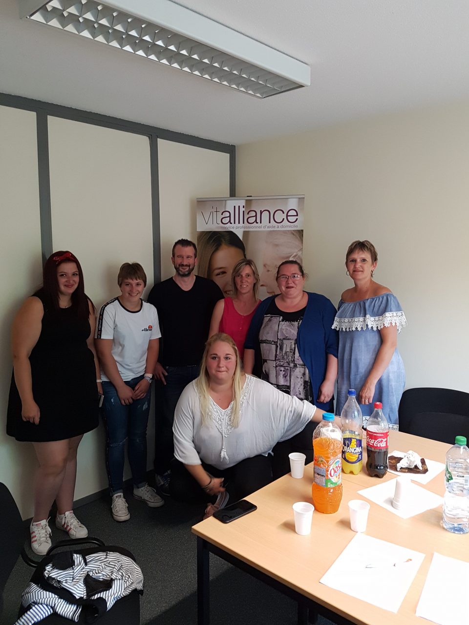 les auxiliaires de vie Vitalliance Arras profitent d'un temps d'échange