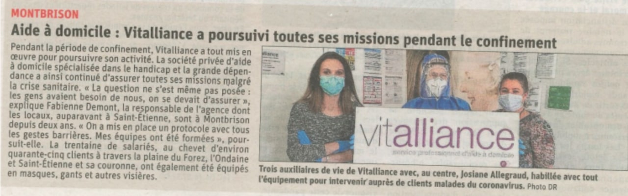 Vitalliance a poursuivi toutes ses missions pendant le confinement