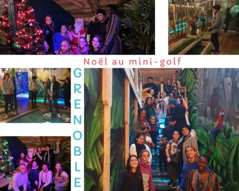 Les agences de Grenoble fêtent Noël au mini-golf.